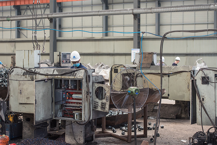 宝鸡网架配件-锥头加工车间